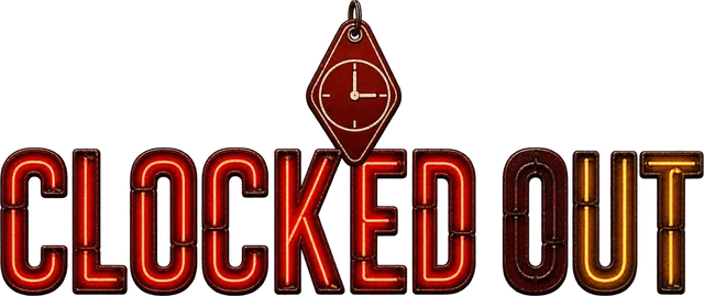 Clocked Out logo, transparent