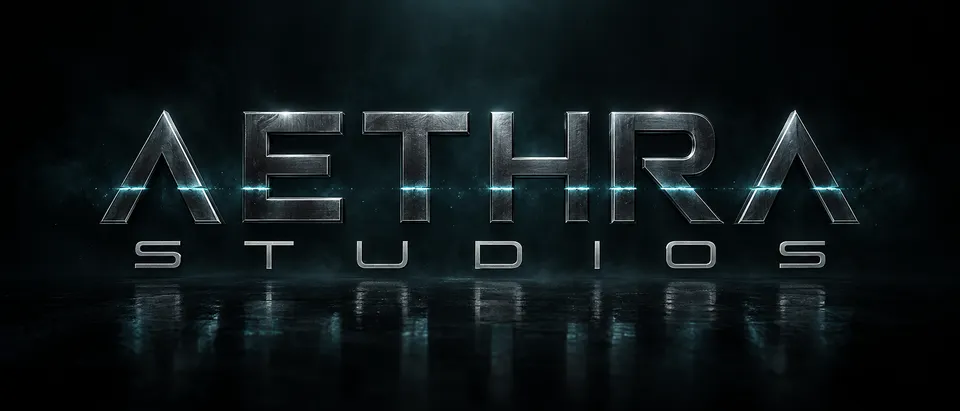 Aethra Studios wordmark on scene
